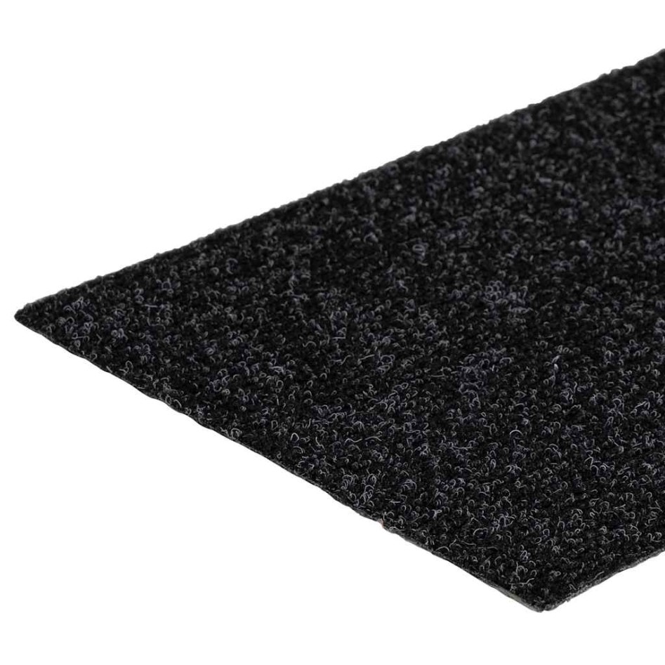 Alfombrillas escaleras autoadhesivas 30uds negro 76x20