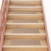 Alfombrillas escaleras autoadhesivas 30uds marrón claro 76x20cm