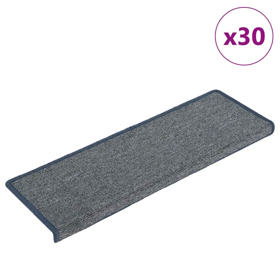 Alfombrilla escalera 30 uds 65x21x4 cm morado y