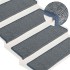 Alfombrilla escalera 30 uds 65x21x4 cm morado y