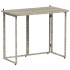 Mesa de jardín plegable gris claro 90x51x75 cm ratán