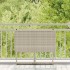 Mesa de jardín plegable gris claro 90x51x75 cm ratán