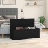 Caja de almacenaje madera de ingeniería negro 102x35x35