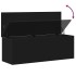 Caja de almacenaje madera de ingeniería negro 102x35x35