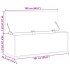 Caja de almacenaje madera de ingeniería negro 102x35x35