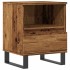 Mesita de noche madera ingeniería madera envejecida 40x35x50