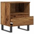 Mesita de noche madera ingeniería madera envejecida 40x35x50