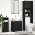 Armario de baño madera contrachapada negro roble 60x33x60