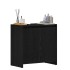 Armario de baño madera contrachapada negro roble 60x33x60