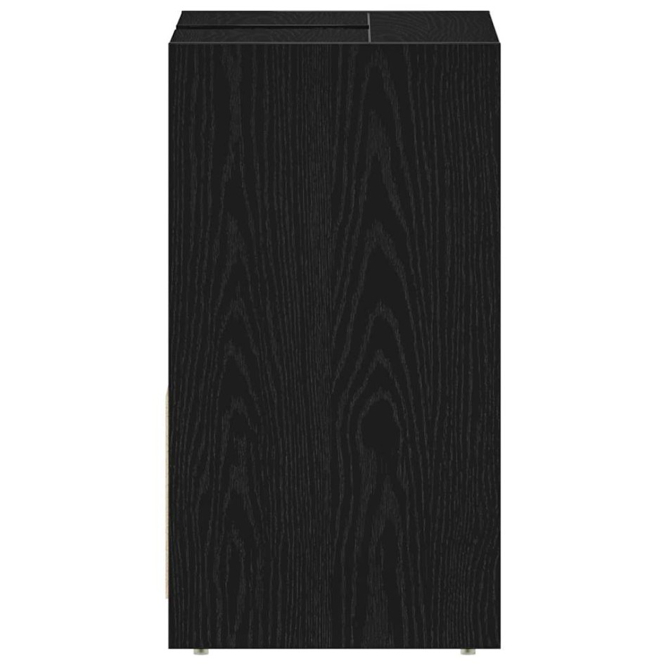 Armario de baño madera contrachapada negro roble 60x33x60