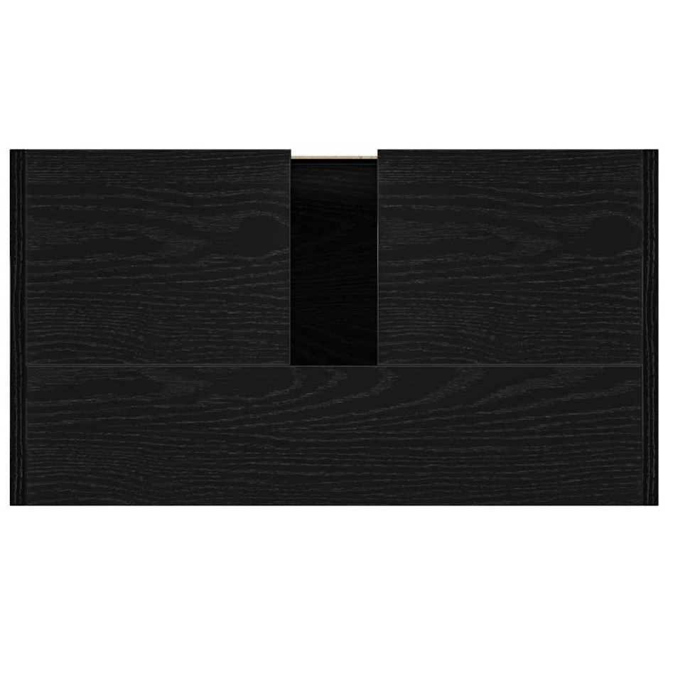 Armario de baño madera contrachapada negro roble 60x33x60