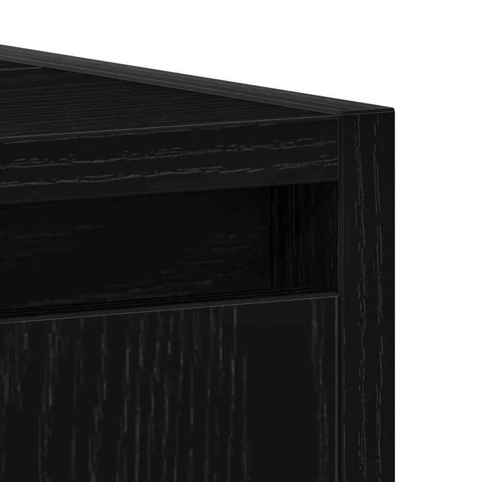 Armario de baño madera contrachapada negro roble 60x33x60