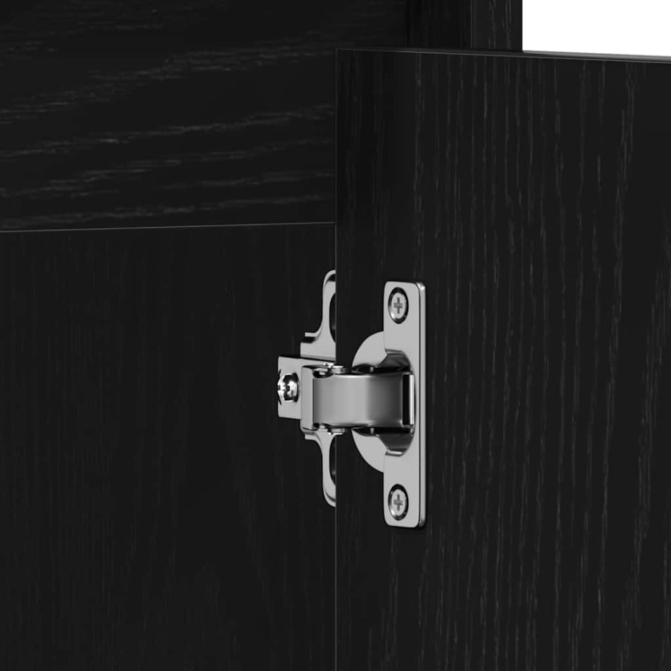 Armario de baño madera contrachapada negro roble 60x33x60