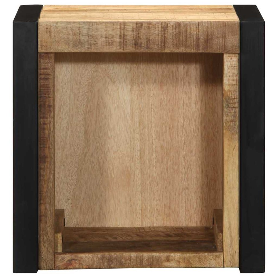 Mesita de noche madera maciza de mango 40x35x40