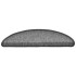Alfombrilla escalera 20 uds gris oscuro 56x17x3