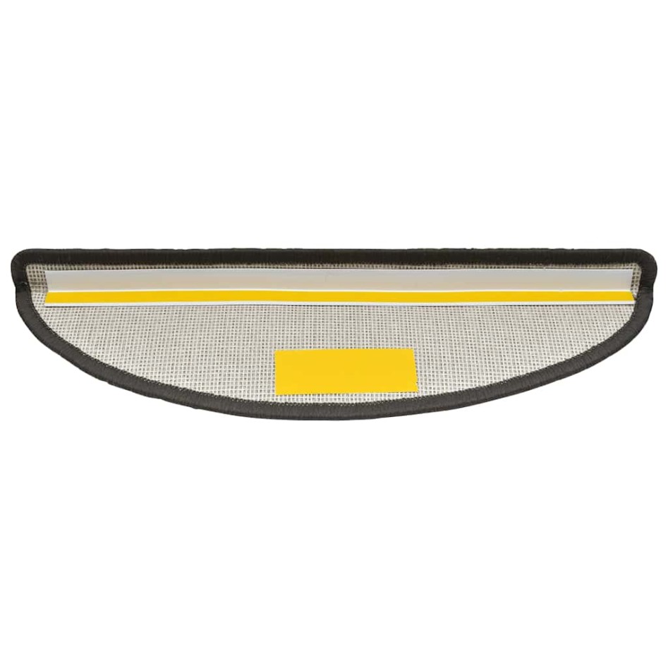 Alfombrilla escalera 20 uds gris oscuro 56x17x3