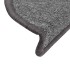 Alfombrilla escalera 20 uds gris oscuro 56x17x3