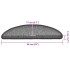 Alfombrilla escalera 20 uds gris oscuro 56x17x3