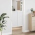 Puertas batientes diseño de lamas 1 par blanco 100x80