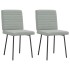 Sillas de comedor 2 unidades terciopelo gris