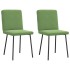 Sillas de comedor 2 unidades terciopelo verde
