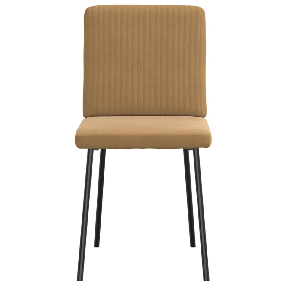 Sillas de comedor 2 unidades terciopelo