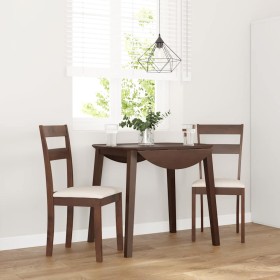 Sillas de comedor con cojines 2 uds madera maciza marrón