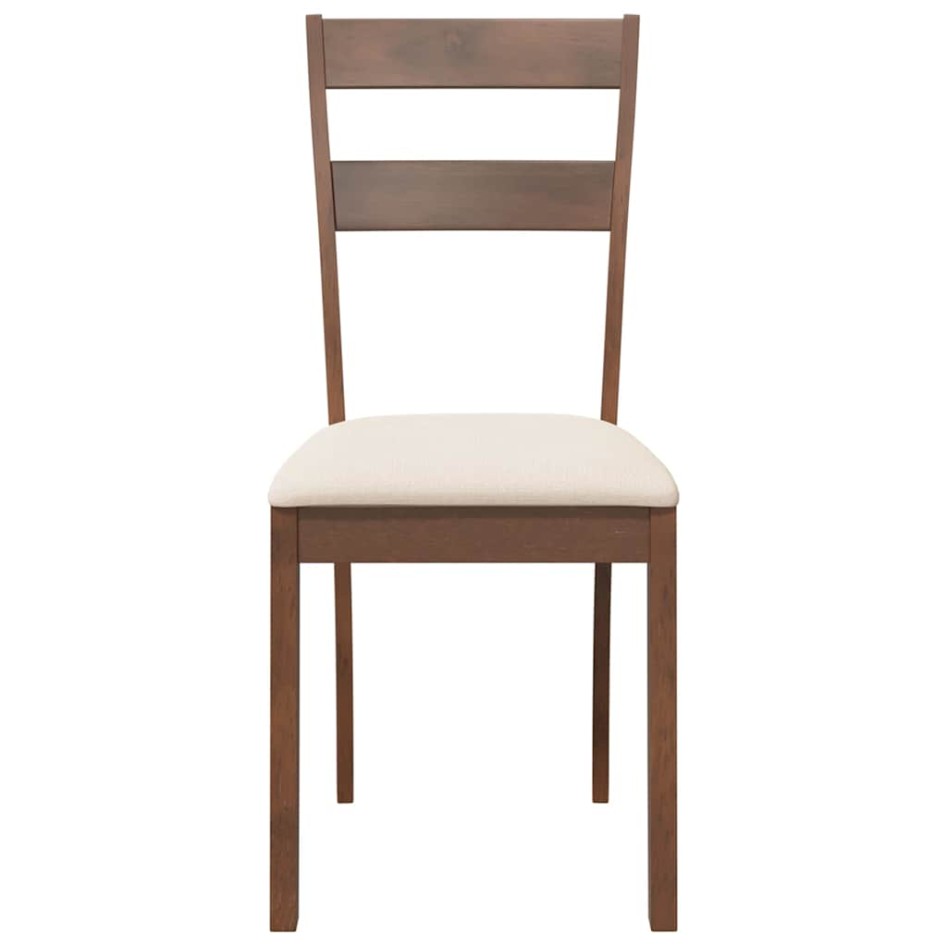 Sillas de comedor con cojines 2 uds madera maciza marrón