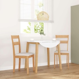 Sillas de comedor con cojines 2uds madera maciza natural