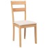Sillas de comedor con cojines 2uds madera maciza natural