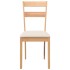 Sillas de comedor con cojines 2uds madera maciza natural