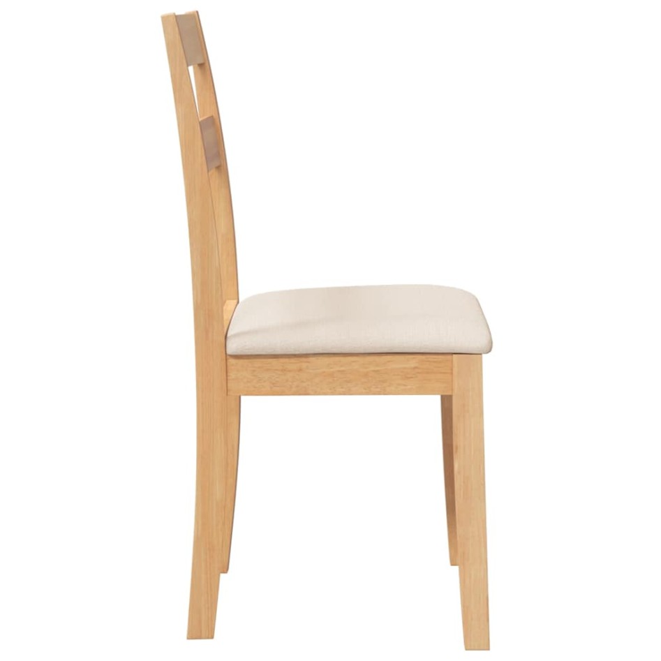 Sillas de comedor con cojines 2uds madera maciza natural
