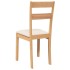 Sillas de comedor con cojines 2uds madera maciza natural
