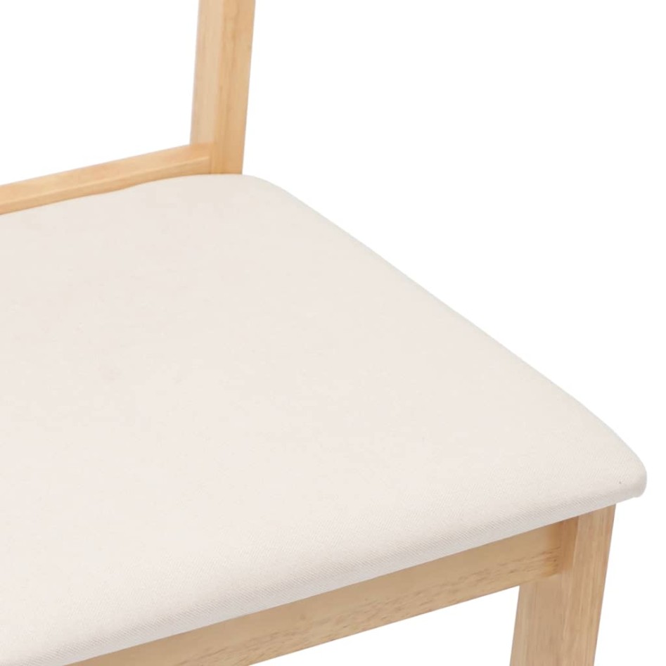 Sillas de comedor con cojines 2uds madera maciza natural
