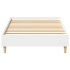 Estructura de cama sin colchón blanca 100x200