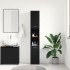 Mueble de baño de madera de roble negro 30x30x183,5