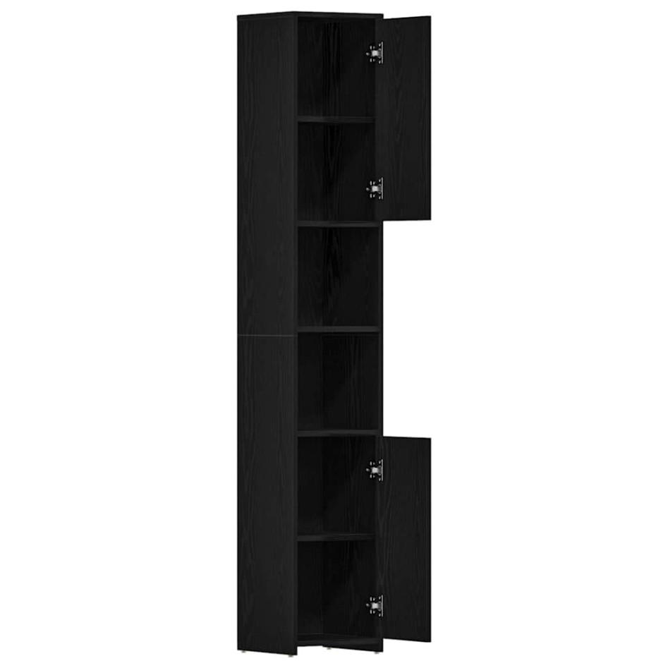 Mueble de baño de madera de roble negro 30x30x183,5