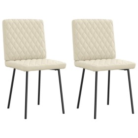 Sillas de comedor 2 unidades cuero sintético