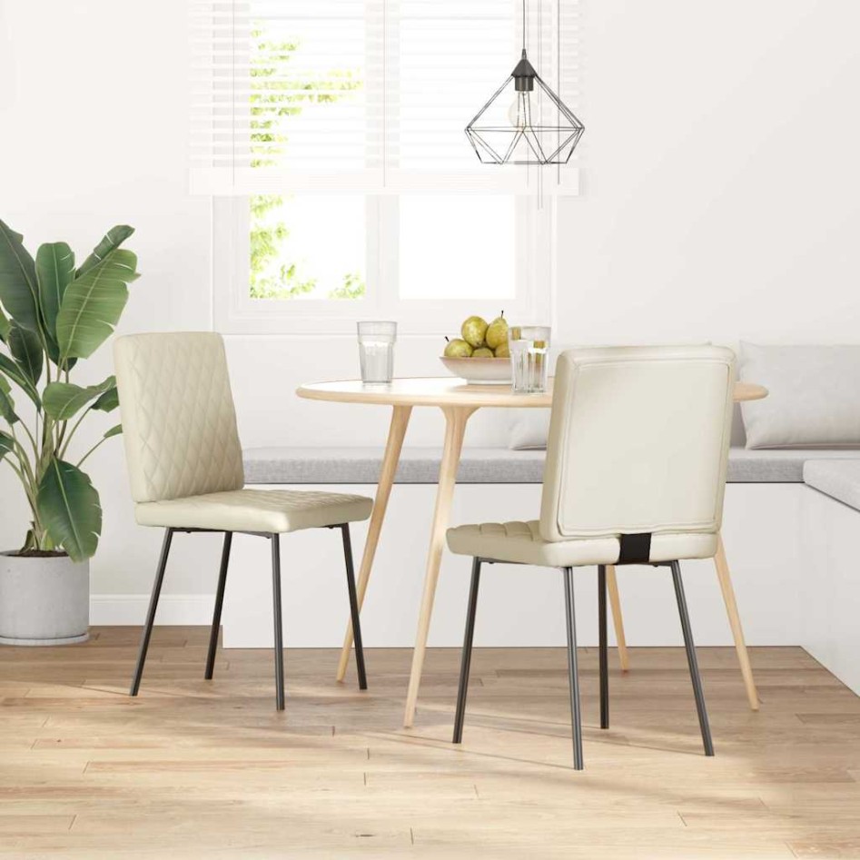 Sillas de comedor 2 unidades cuero sintético