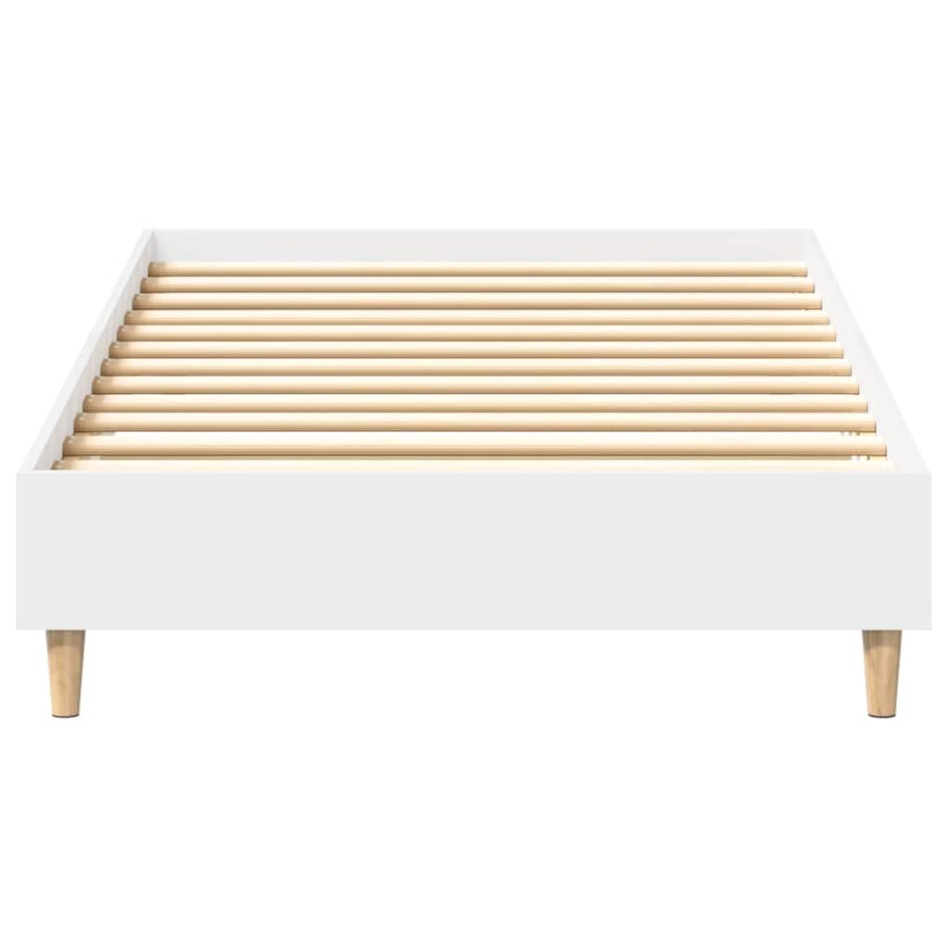 Estructura de cama sin colchón madera blanca 75x190