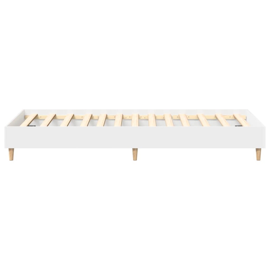 Estructura de cama sin colchón madera blanca 75x190