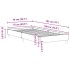 Estructura de cama sin colchón madera vieja 75x190 cm