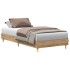 Estructura de cama sin colchón roble artesanal 100x200