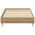 Estructura de cama sin colchón roble artesanal 100x200
