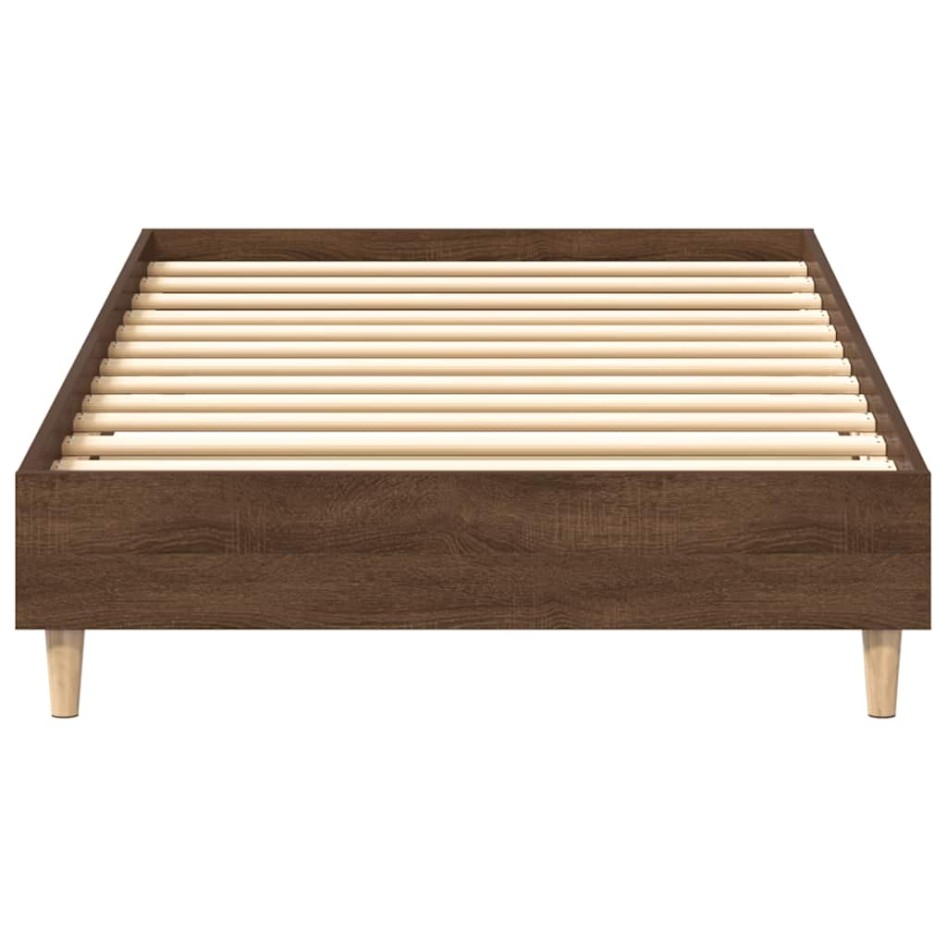 Estructura de cama sin colchón madera marrón roble 100x200