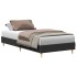 Estructura de cama sin colchón madera negra 90x190