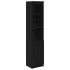 Aparador alto roble negro 37,5x35x180 cm madera de