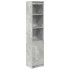Aparador alto gris hormigón 37,5x35x180 cm madera de