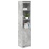 Aparador alto gris hormigón 37,5x35x180 cm madera de
