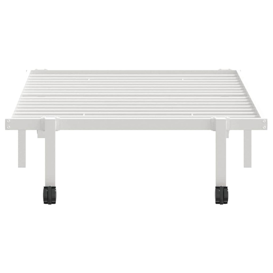 Estructura de cama sin colchón plegable blanco acero 90x190